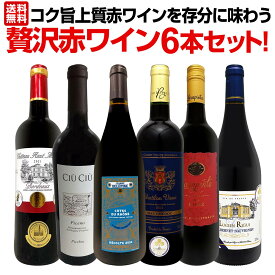 赤ワイン セット ワインセット 赤 ワイン ギフト 箱 京橋ワイン 京橋わいん 6本 飲み比べ 送料無料 【第48弾 当店≪極≫ 厳選 赤ワイン好きならこのセット 格別の美味しさ コク旨 上質 赤ワインを存分に味わう贅沢赤ワイン6本セット 】