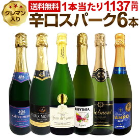 スパークリングワインセット スパークリングワイン セット 辛口 ワインセット ギフト 箱 京橋ワイン 京橋わいん 6本 750ml クレマン 送料無料 【 第216弾 ベスト・オブ・スパーク 当店厳選 高級クレマンも入った極旨泡ばかりの辛口スパークリングワイン6本セット 】