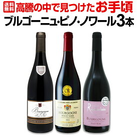 【送料無料】本当はブルゴーニュが好き!ブルゴーニュ高騰の中で見つけたお手頃ブルゴーニュ・ピノ・ノワール3本セット ブルゴーニュワインセット フランス産ピノ・ノワール 赤ワイン3本セット 飲み比べ 古木 ヴィエイユ・ヴィーニュ 樹齢50年以上 お手頃価格 3本で8415円