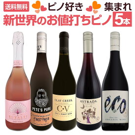 【送料無料】ピノ好き集まれ!デイリーに楽しむ新世界ピノ・ノワール厳選5本 カリフォルニア ワイン 直輸入 オーストラリア ワイン チリ ワイン 海外産 5本セット デイリーワイン 赤ワイン 飲み比べ 家飲み 晩酌 コスパワイン バラエティセット プレゼント候補 おすすめワイン