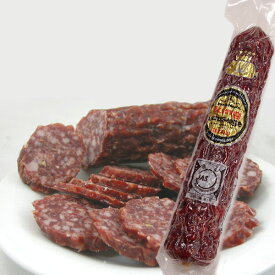 キングソーセージ 冨士ハム キング (180g)【ワインとの同梱可】 ソーセージの中では他の追随を許さない圧倒的な存在感!! 【ラッピング不可】【ギフトBOX不可】 ドライソーセージ 国産原料 馬肉 豚肉 牛肉 畜肉 豚脂肪 でんぷん粉 香辛料 大粒胡椒 乾燥熟成 おつまみ