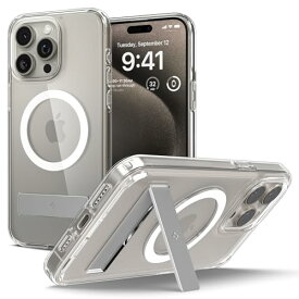 Spigen iPhone 15 Pro Max ケース クリア MagSafe対応 スタンド付き ウルトラ・ハイブリッドS・マグフィット ACS06583 (クリスタル・