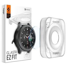 Spigen EZ Fit ガラスフィルム Galaxy Watch 4 Classic 46mm 用 貼付キット付き Galaxy Watch4 クラシック 46mm 対応 保護 フィルム