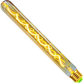 Tianfanエジソン電球LED電球蛍光電球管状T32 300mm長4WスパイラルE26装飾電球 (黄金色)