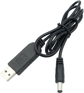 USBd12VϊP[u USB  DC12V Max0.7A (Oa5.5mm a2.1mm)@90cm@hƃJ DCP[u KC-12706