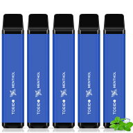 電子タバコ 使い捨て VAPE 12500回吸引可能 メンソール 5本セット プレミアムフレーバー 大容量 爆煙 水…