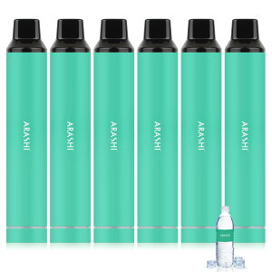 電子タバコ 使い捨て vape 30000回吸引可能 6本セット 超大容量 持ち運び シーシャ 爆煙 水蒸気タバコ 禁煙グッズ ベイプ 水タバコ 使い捨てベイプ 使い捨てシーシャ タール ニコチン0 ARASHI (氷