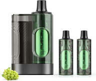 電子タバコ 使い捨て vape シーシャ 15,000回吸引回数 大容量 マスカット味ポッド3個付き 水蒸気タバコ …