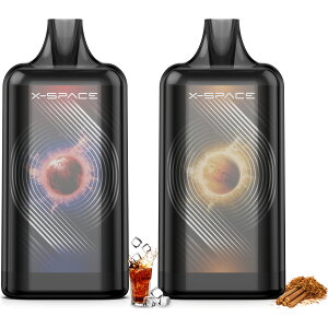 電子タバコ 使い捨て VAPE シーシャ 大容量 60000回吸引 爆煙 Type-C充電式 ベイプ 水蒸気タバコ 本体 持ち運び便利 タール ニコチン0 禁煙サポート 水タバコ X-SPACE コーラアイス+タバコ