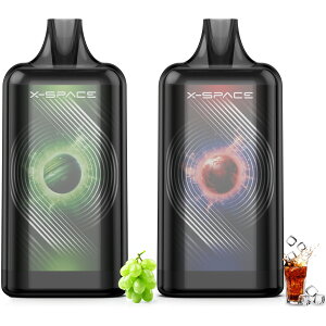 電子タバコ 使い捨て VAPE シーシャ 大容量 60000回吸引 爆煙 Type-C充電式 ベイプ 水蒸気タバコ 本体 持ち運び便利 タール ニコチン0 禁煙サポート 水タバコ X-SPACE コーラアイス+タバコ