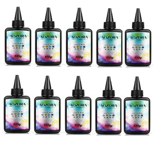 AOZORA UV���W���t 1000g ���W���t UV/LED�Ή� ���������x ��e�� �l�֗p �n�[�h�^�C�v���` �}���d�� ��h�� ��A�����M�[�� ���W���t �l�C ���� ���ς��ɂ��� ���S�Ҍ��� DIY���� (100g*10�{)