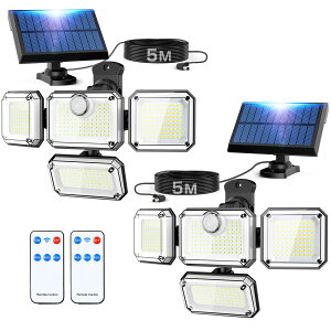 AOZORA �\�[���[���C�g ���O �l���Z���T�[ �h�� �����_�� �y333LED 4�ʔ��� �����^�z �Z���T�[���C�g 3�m�\���[�h 360°�p�x�����\ 2400mAh��e�ʓd�r �����P�x �h�� �����_��/���� �n�k �Ôg ��