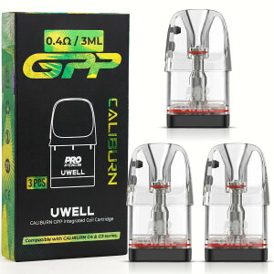 �y���K�i�zUwell Caliburn GPP Pod 0.4�� 3���� ���[�E�F�� �����p�|�b�h�J�[�g���b�W G3/G4/ mini pro eco tenet lite koko�Ή� �d�q�^�o�R �x�C�v VAPE �T�C�h�t�B�� �j�R�`���Ȃ� ���L�b�h�Ȃ�