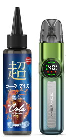 電子タバコ VAPE スターターキット リキッド付き 大容量 リキッド注入式 空カートリッジ付き DTL/RDL/MTL対応 ニコチン0 タール0 ベイプ POD型 本体 禁煙グッズ おすすめ ET5型 X-SPACE（超コーラアイス 60ML）