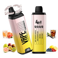 電子タバコ 4IN1 ベイプ シーシャ 1本で4風味 150000パフ 大容量 vape 使い捨て LED搭載 爆煙 禁煙パイポ…