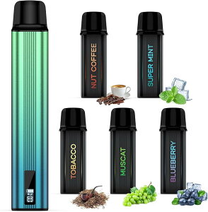 �d�q�^�o�R vape �V�[�V�� �g���̂� �J�[�g���b�W������ �X�^�[�^�[�L�b�g �x�C�v �{�� POD���� 5000��z�� �J�[�g���b�W �|�b�h LED�f�B�X�v���C���� �c�ʕ\�� �J��Ԃ��[�d ���� �����^�� ��e