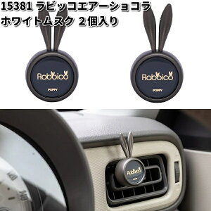 15381 ラビッコエアーショコラ ホワイトムスク 2個入り ダイヤケミカル 日本製【ネコポス対応品2】【お取り寄せ商品】カー用品 芳香剤 クリップ式