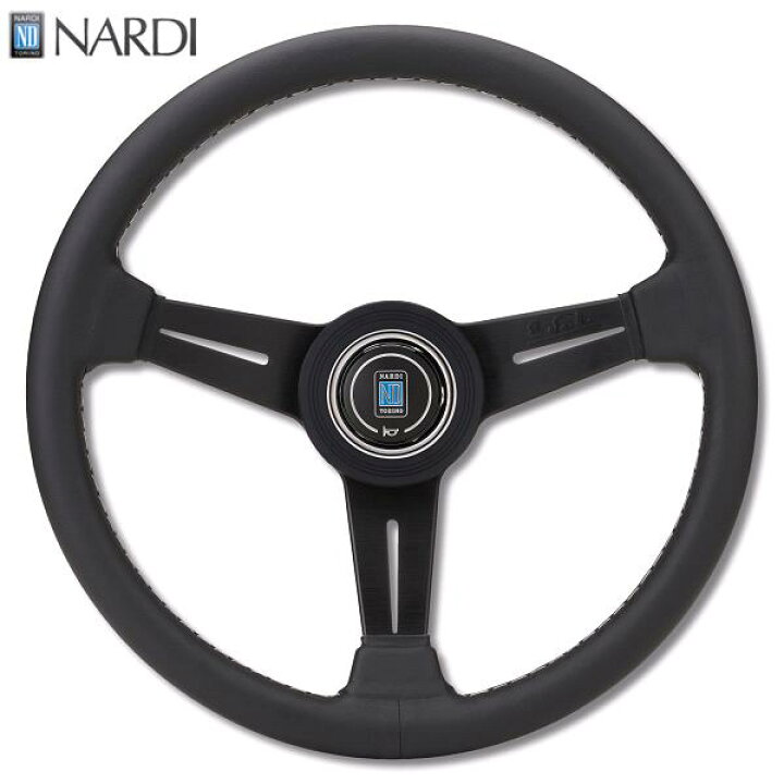 楽天市場】NARDI ナルディ N341 ブラックレザー&ブラックスポーク 