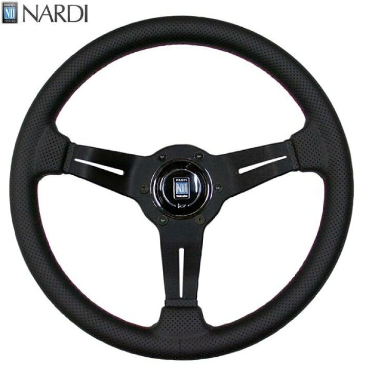 楽天市場】NARDI ナルディ N753 パンチングレザー&ブラックスポーク 