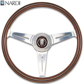 NARDI ナルディ　N120　ウッド&ポリッシュスポーク　ステアリング　径360mm　NARDIホーンボタン ホーリング付【お取り寄せ商品】【ハンドル ステアリング】