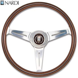 【在庫あり　即納可能】NARDI ナルディ　N100　ウッド&ポリッシュスポーク　ステアリング　径330mm　NARDIホーンボタン ホーリング付　ハンドル　ステアリング