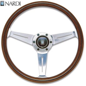 NARDI ナルディ　N161　Viteウッド&ポリッシュスポーク　ステアリング　径360mm　NARDIホーンボタン ホーリング付【お取り寄せ商品】【ハンドル ステアリング】