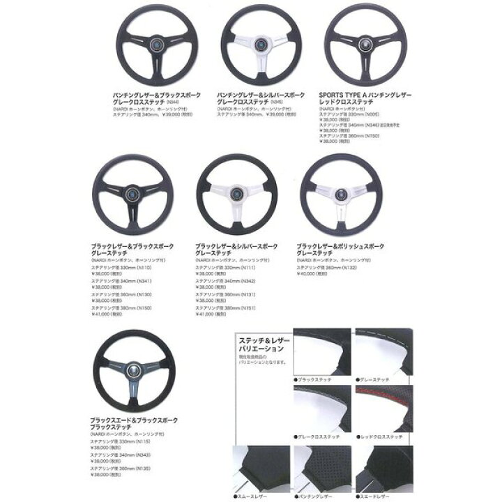 楽天市場】NARDI ナルディ N110 ブラックレザー&ブラックスポーク 