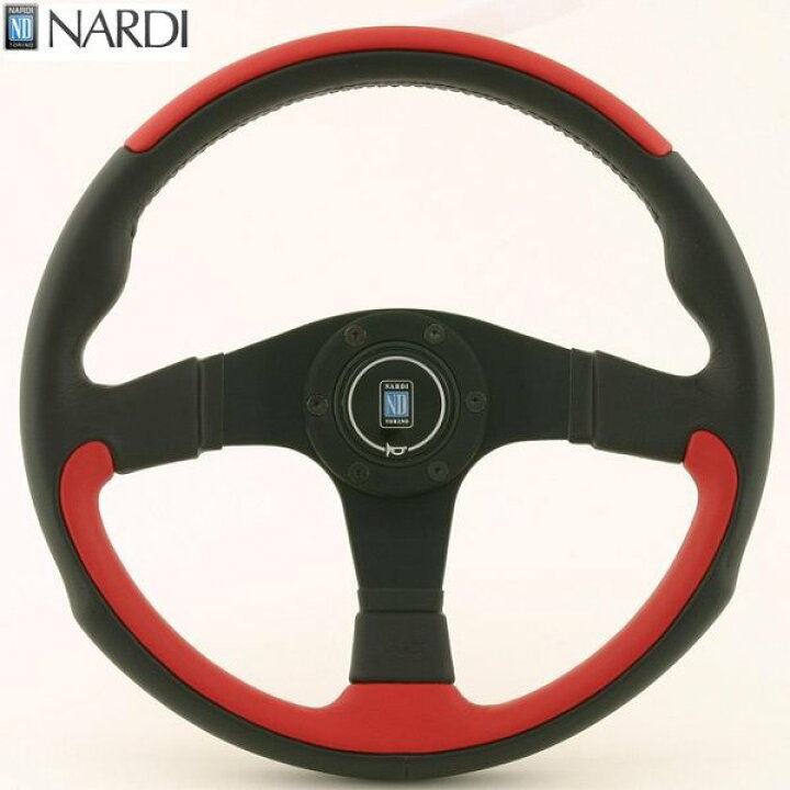 楽天市場】NARDI ナルディ N807 ブラック/レッドレザー&ブラック  
