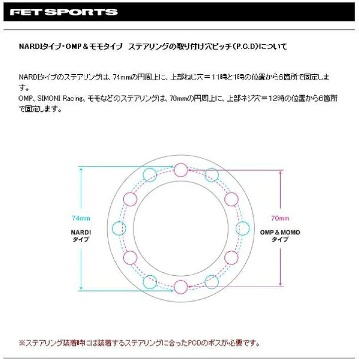 楽天市場】FET ボスキット FB540 トヨタ【受注生産品 キャンセル不可 