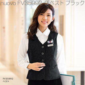 FOLK フォーク　FV35992-9　ベスト　レディース　ブラック【お取り寄せ製品】【女性用　事務服　営業　受付嬢　リクルート　スーツ　制服】