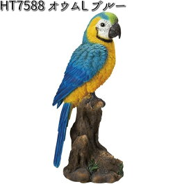 HT7588 オウム L ブルー オーナメント エイチツーオー HT-7588 【送料無料（北海道・沖縄・離島は除く）】【メーカー直送】【代引き/同梱不可】【ガーデン置物 インテリア置物 園芸置物 H2O】