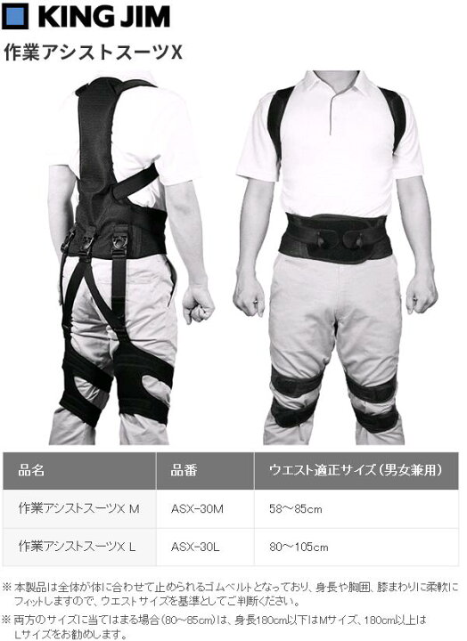 楽天市場】KING JIM キングジム ASX30 作業アシストスーツX【お 