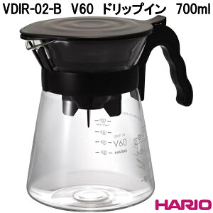 HARIO�@�n���I�@VDIR-02-B�@V60�@�h���b�v�C���@700ml�@�ϔM�K���X�@�u���b�N�@���{���@VDIR02B�y�����񂹏��i�z�R�[�q�[�@����@�h���b�p�[�@�T�[�o�[�@�Z�b�g