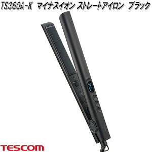 TESCOM テスコム TS360A-K マイナスイオン ストレートアイロン ブラック TS360AK【お取り寄せ商品】ヘアー アイロン コーム 理美容品 ヘアケア