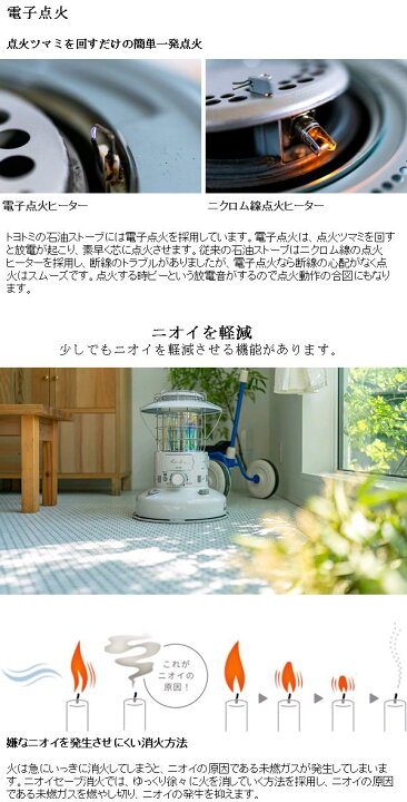 楽天市場】トヨトミ KS-67H 石油ストーブ 対流形 ホワイト 日本製 遠 