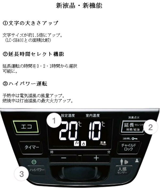楽天市場】トヨトミ LC-SHB40N 石油ファンヒーター ハイブリッド暖房 トヨトミハイブリッドヒーター