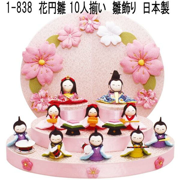 華やぎうさぎ雛10人揃い雛人形