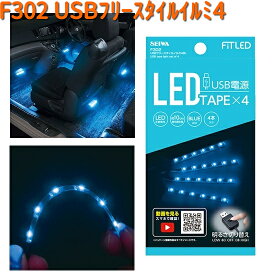 F302 USB フリースタイル イルミ 4 セイワ SEIWA F-302【お取り寄せ商品】【カー用品 車内　ライト　ランプ　灯り　イルミ　ムードランプ】