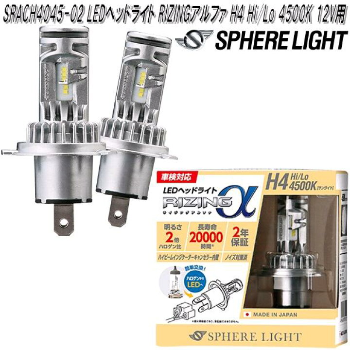 楽天市場】スフィアライト SRACH4045-02 LEDヘッドライト RIZING 