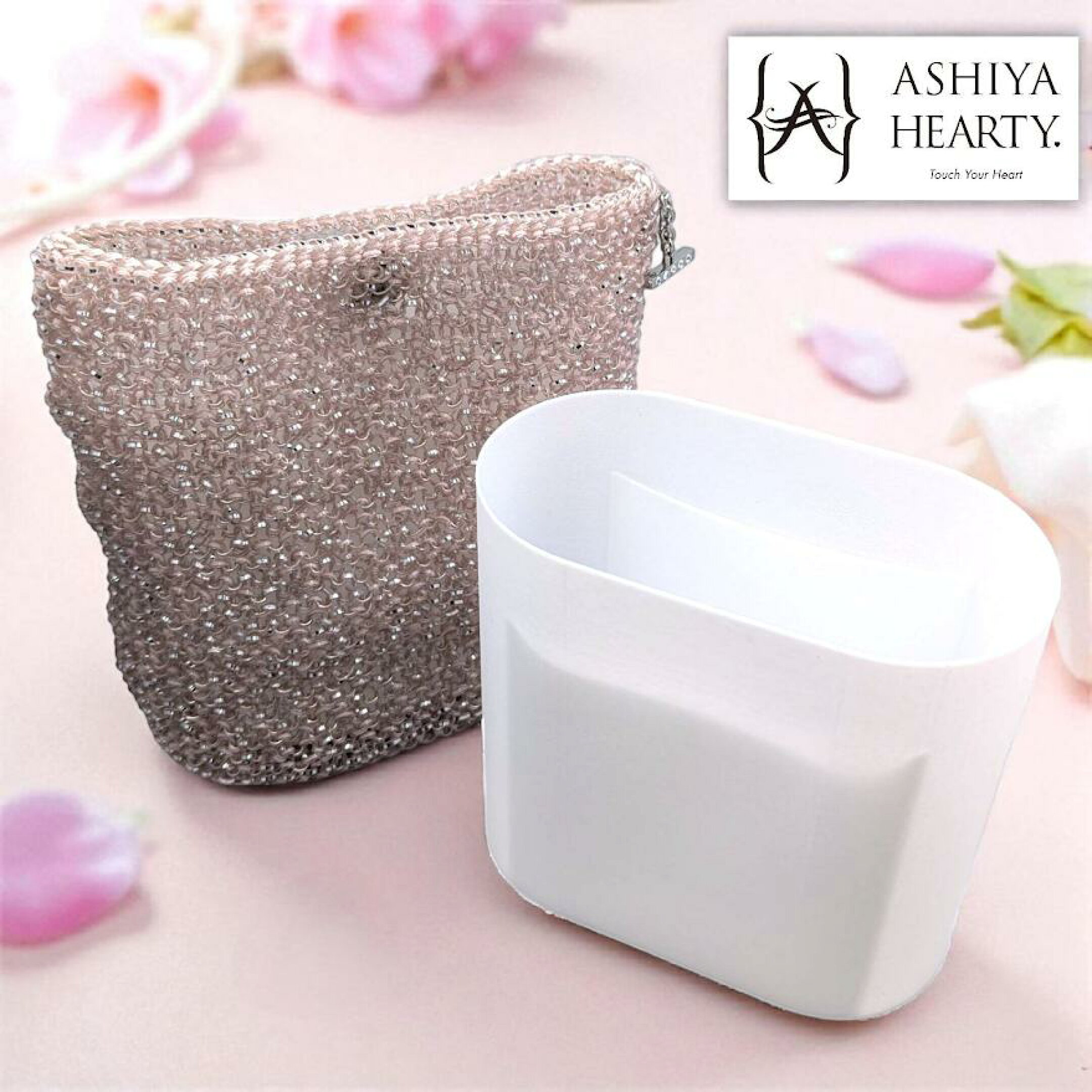  【Ashiya Hearty】ワイヤーバッグバケツ型（セッキオ）タイプミディアム用バッグインバッグ　TPU製 日本製 防水 手洗可能 耐摩耗性 丈夫【こちらの商品はアンテプリマ製ではなくAshiya Heartyのオリジナル商品です】