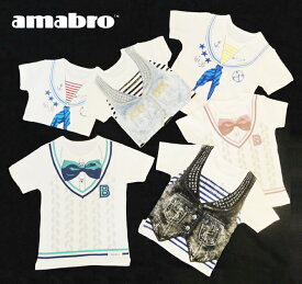 amabroアマブロのおしゃれな乳幼児用Tシャツ80cm/100cm(BAB TEE) 出産祝いなどに