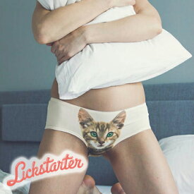 猫プリントショーツ Lickstarter Give It To Me リックスターター猫 レディースプッシー キャットアンダーウェア レディース パンツ 下着 ショーツ 猫の下着