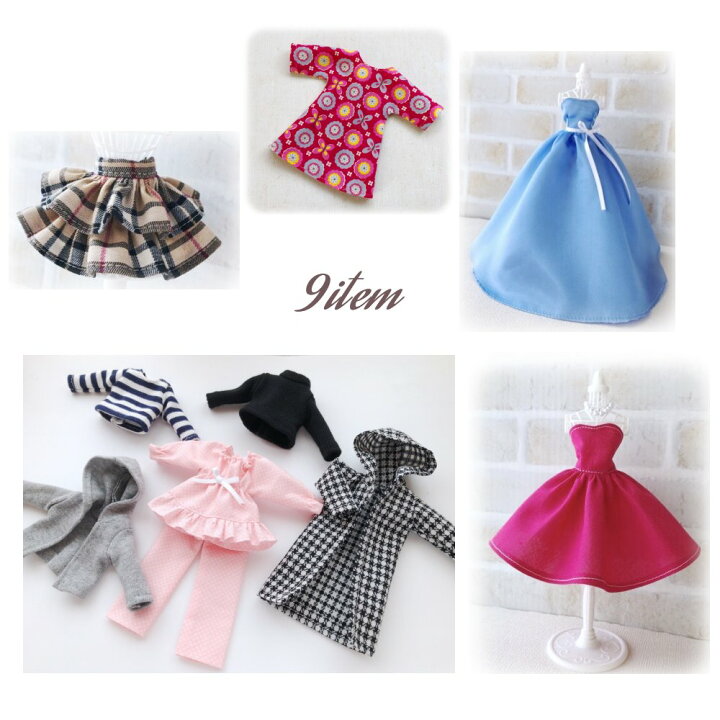 楽天市場 22cmドール サイズ 型紙b 9点セット お人形 着せ替え人形 服の作り方 型紙 ドレス パーカー 冬服r2 お人形服の型紙屋さん Kcoton