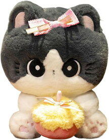 ネコぬいぐるみ 猫 抱き枕 ふわふわ かわいい 動物 リアル ねこ 柔らかい 部屋飾り 抱き枕 クッション ブラック1 小さい 可愛い おもちゃ おしゃれ 幼児園 25cm バレンタインデー プレゼン