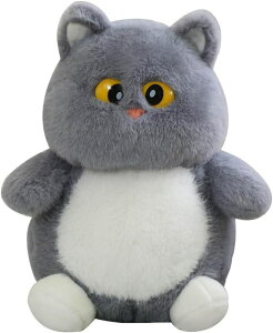 猫 リアル ぬいぐるみ ネコ 抱き枕 大きい 動物 部屋飾り 多機能 ふわふわ かわいい クッション おもちゃ 可愛い ぬいぐるみ 45cm 柔らかい もふもふ 母の日 だきまくら グレー プレゼント