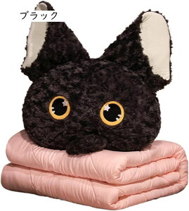 ぬいぐるみ デボンレックス 抱き枕 猫 動物 肌触り良い 可愛い 添い寝 もちもち 大きい 写真小道具 縫い包み ベッドサイド 柔らかい 癒し系 ブラック 贈り物 53cm 誕生日 子供 彼女 お年寄