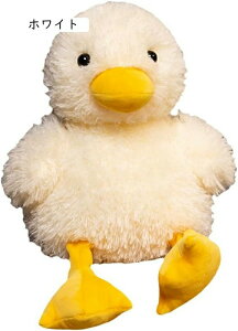 アヒル ぬいぐるみ 抱き枕 鴨 動物 もちもち おもこもこ かわいい 肌触り良い 癒し系 柔らか 添い寝 昼寝 気持ちい グッズ 寝かしつけ 可愛い バレンタイン クリスマス プレゼント ホワイト 3