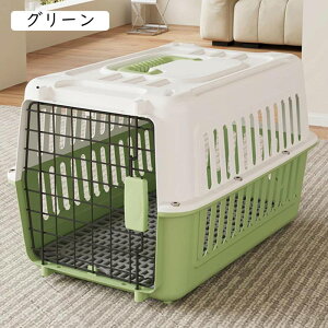 猫 キャリー 犬 キャリー 通気性 M ペットキャリー ゲージ ハードキャリー 取っ手付き 室内用ハウス 猫用・小型犬用・小動物用 キャンピングキャリー ブルー 航空機対応ペットキャリー 組立