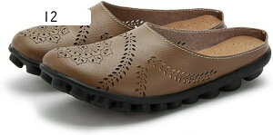 モカシンミュール レディース サボサンダル ハーフスリッパ ローファー レディースモカシンシューズ オフィスサンダル 靴 スリッポン 通学 通勤 フラットシューズ 通気性 ふかふか 室内 室