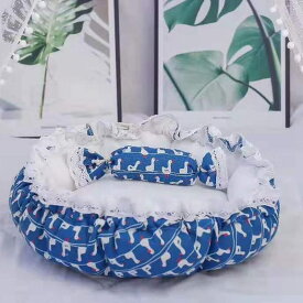 ペットベッド 犬ベッド 猫ベッド ふわふわ 丸型 クッション オシャレ 柔らか 夏冬兼用 ぐっすり眠る 猫用 小型犬用 枕付き もこもこ 可愛い 暖かい 滑り止め 防寒 寒さ対策 洗濯可能 子犬 猫用